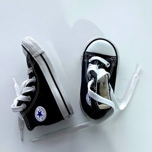 toddler black high top converse sneakers 4